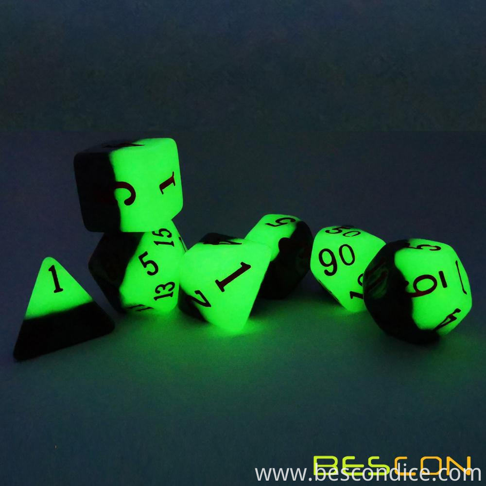 Green Dawn Luminous Role Playing Dice 5